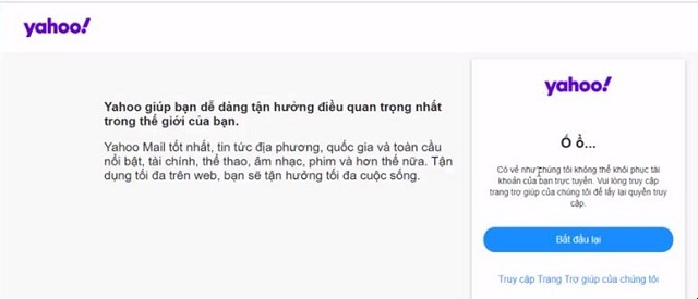 lấy lại mật khẩu yahoo không cần số điện thoại