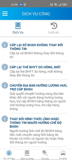 thay đổi thông tin bảo hiểm xã hội